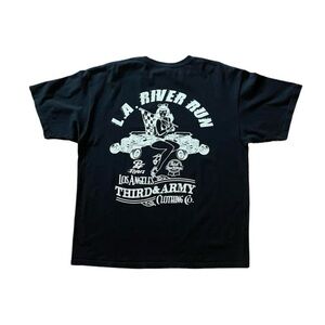L.A. River Run Black Graphic T-Shirt - Size XL